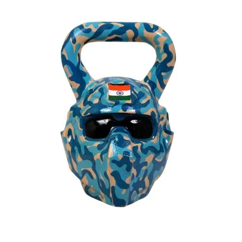 Helmet shaped kettlebell